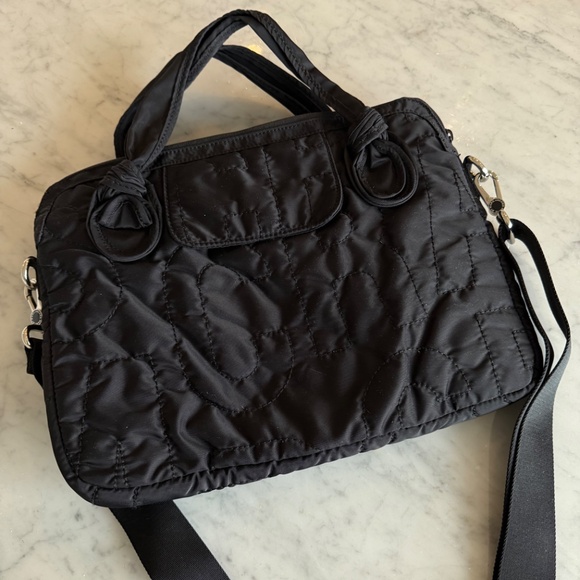 MARC BY MARC JACOBS Nylon Quilted Black Laptop Case w/ Shoulder Strap - Picture 5 of 5
